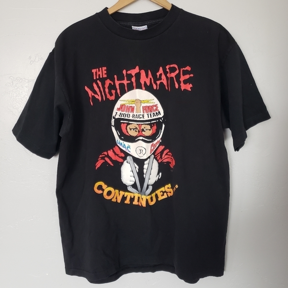 All Sport Proweight Men's XL Vintage Short Sleeve T-shirt John Force Drag Racing